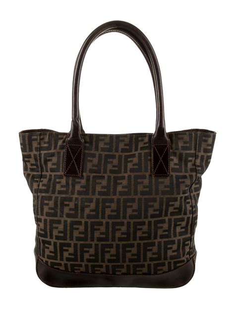 fendi zucca tote handbag|fendi zucca tote bag vintage.